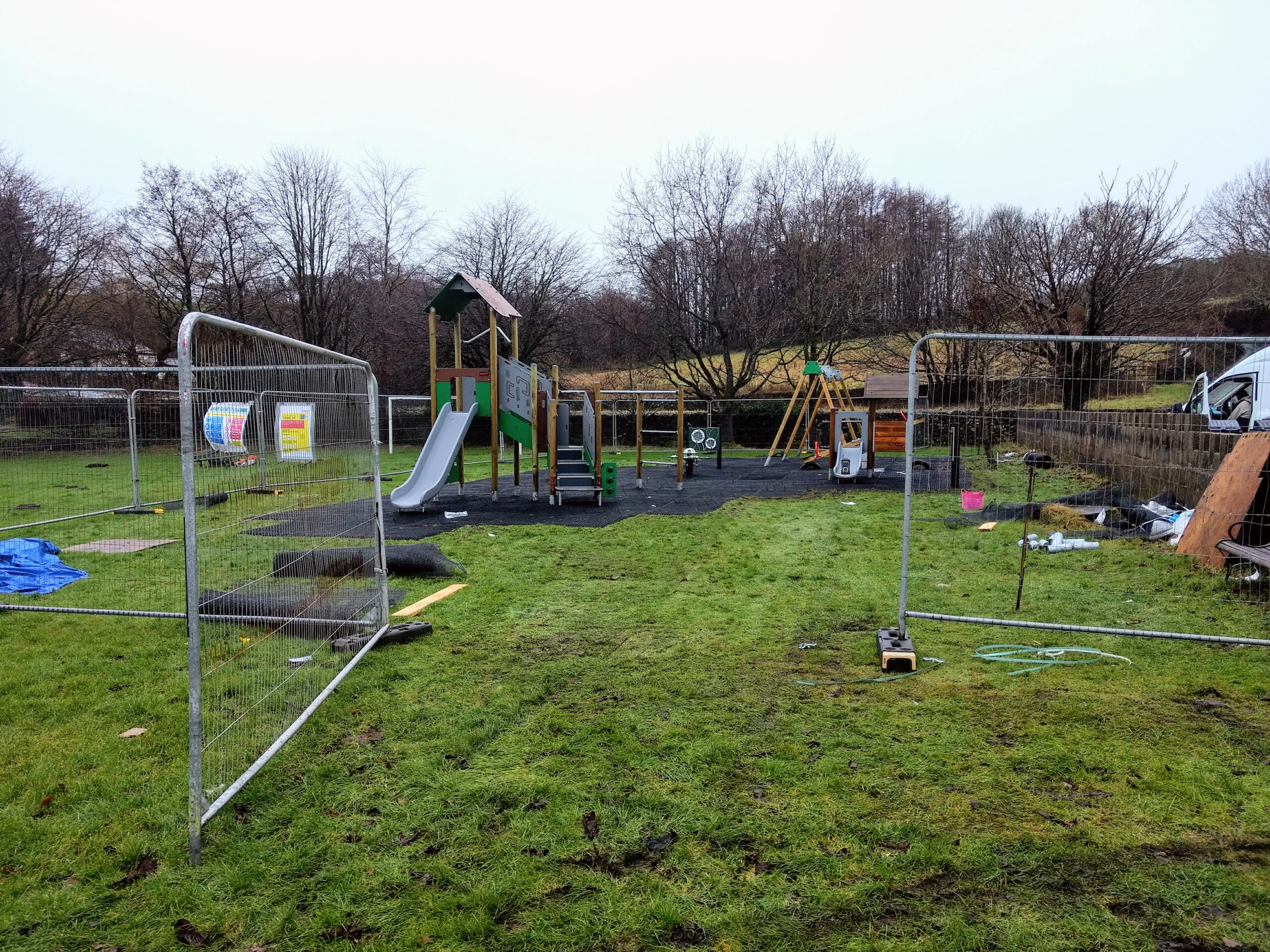 Construction underway at the Play Area with some equipment in-situ