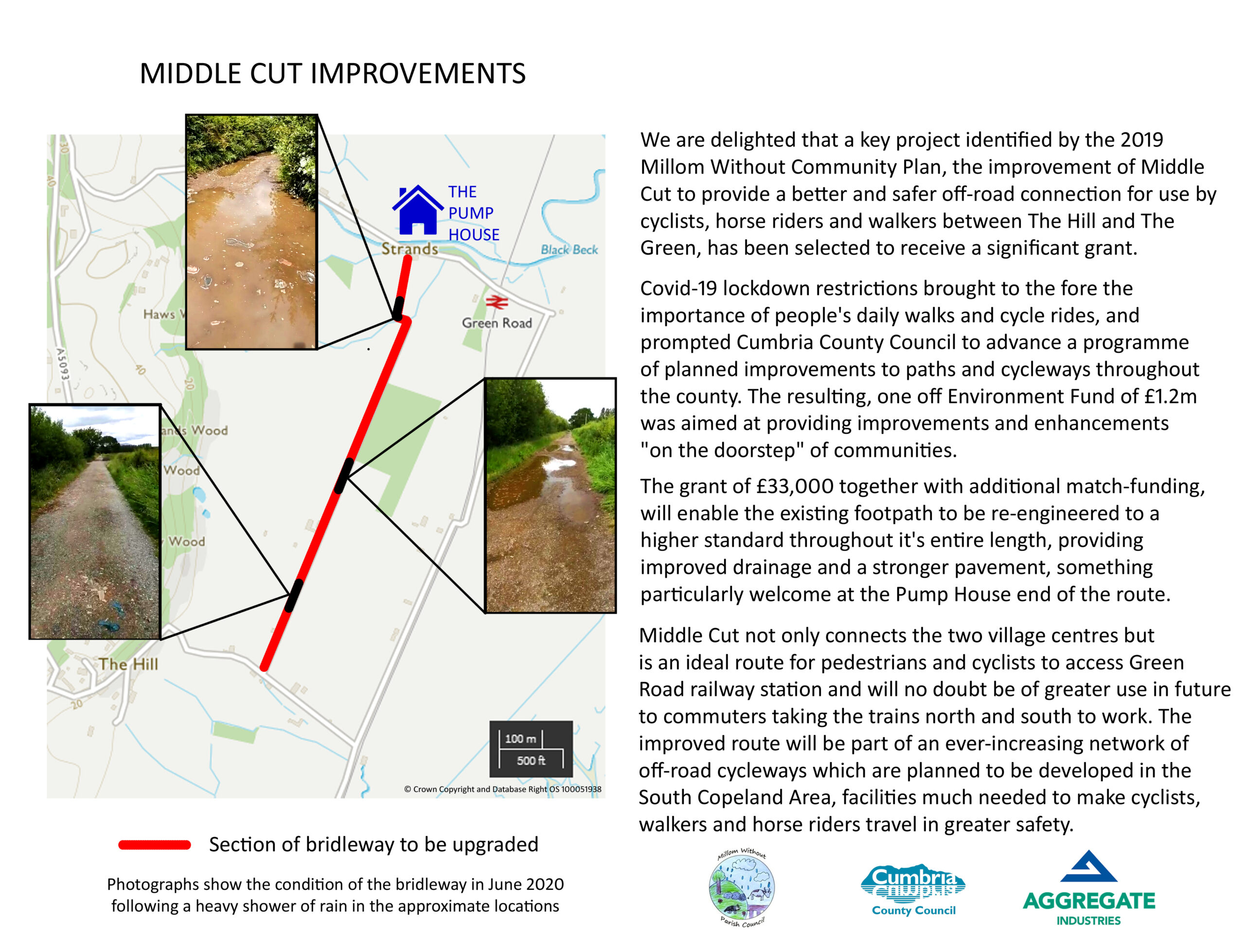 Information board for Middle Cut improvements
